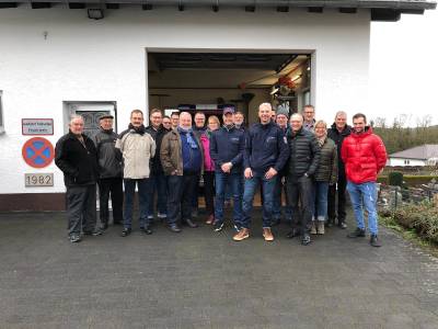 Ortsbereisung am 16.03.2019, hier in Strauscheid am Feuerwehrhaus.